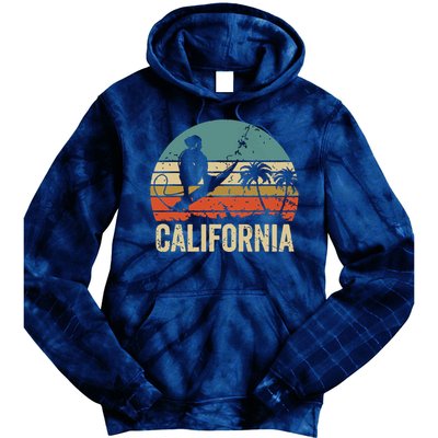 California Surf CA Vintage Retro Men Women Kids Surfer Sunset Tie Dye Hoodie