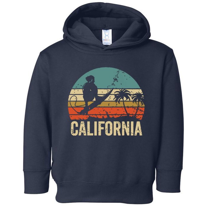 California Surf CA Vintage Retro Men Women Kids Surfer Sunset Toddler Hoodie