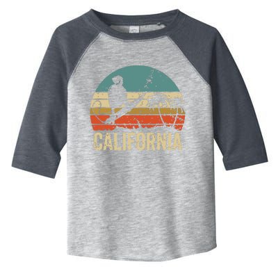 California Surf CA Vintage Retro Men Women Kids Surfer Sunset Toddler Fine Jersey T-Shirt