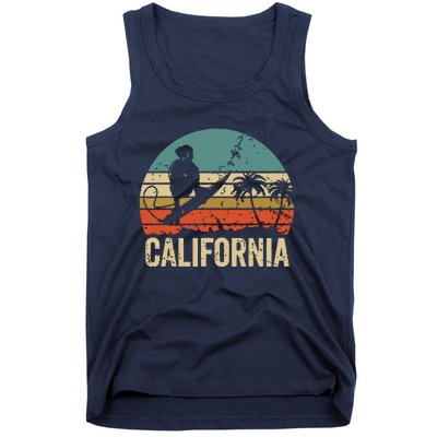 California Surf CA Vintage Retro Men Women Kids Surfer Sunset Tank Top