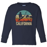 California Surf CA Vintage Retro Men Women Kids Surfer Sunset Toddler Long Sleeve Shirt