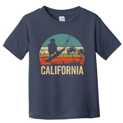 California Surf CA Vintage Retro Men Women Kids Surfer Sunset Toddler T-Shirt