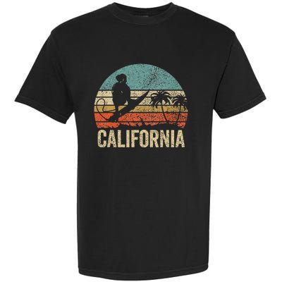 California Surf Ca Retro Women Surfer Sunset Garment-Dyed Heavyweight T-Shirt