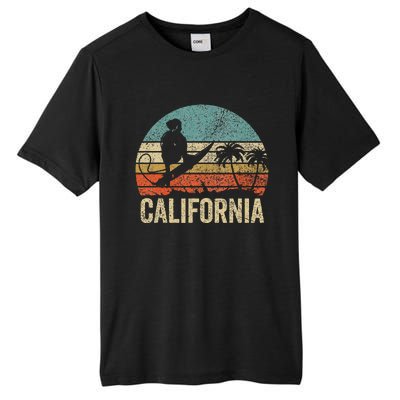 California Surf Ca Retro Women Surfer Sunset Tall Fusion ChromaSoft Performance T-Shirt