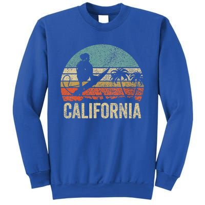 California Surf Ca Retro Women Surfer Sunset Sweatshirt