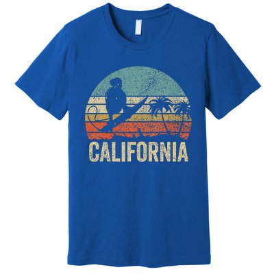 California Surf Ca Retro Women Surfer Sunset Premium T-Shirt