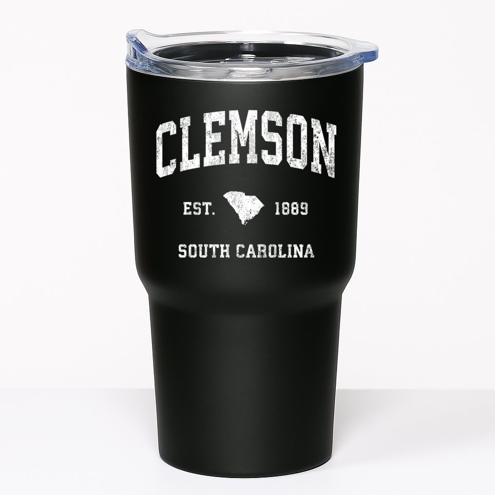 Clemson South Carolina Sc Vintage Athletic Sports Tumbler