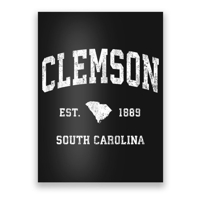 Clemson South Carolina Sc Vintage Athletic Sports Poster