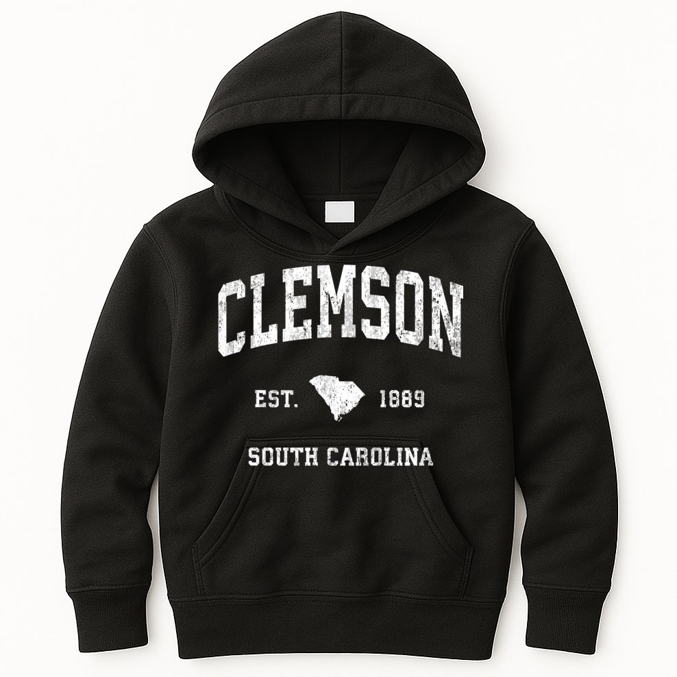 Clemson South Carolina Sc Vintage Athletic Sports Kids Hoodie