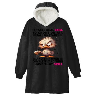 Clumsy Skills Hooded Wearable Blanket
