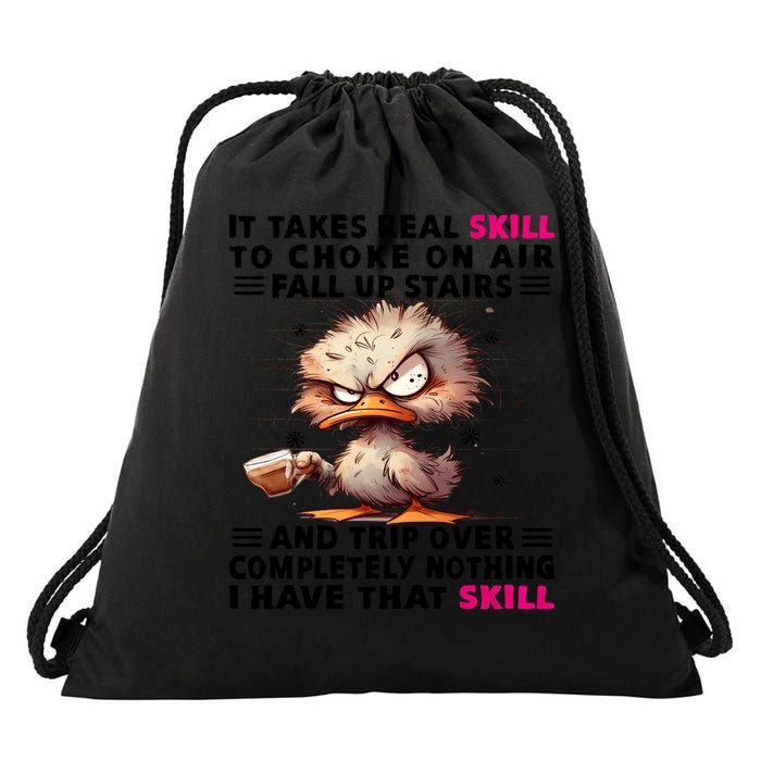 Clumsy Skills Drawstring Bag