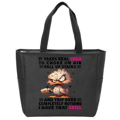Clumsy Skills Zip Tote Bag