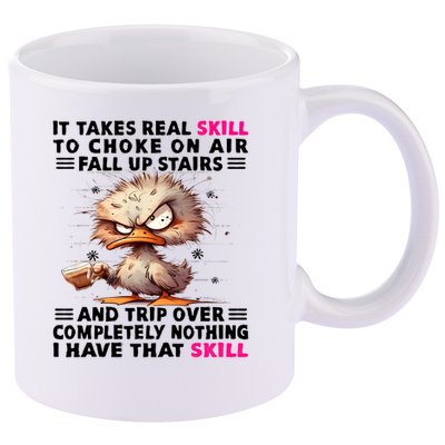 Clumsy Skills 11oz C Handle Ceramic Mug