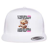 Clumsy Skills Flat Bill Trucker Hat