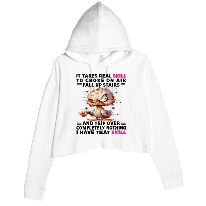 Clumsy Skills Crop Fleece Hoodie