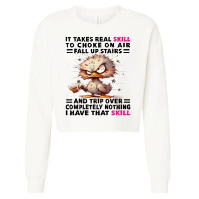 Clumsy Skills Cropped Pullover Crew