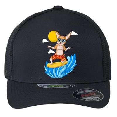 Chihuahua Surfing Flexfit Unipanel Trucker Cap