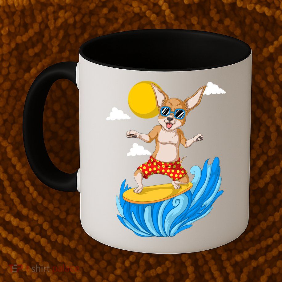 Chihuahua Surfing Mug