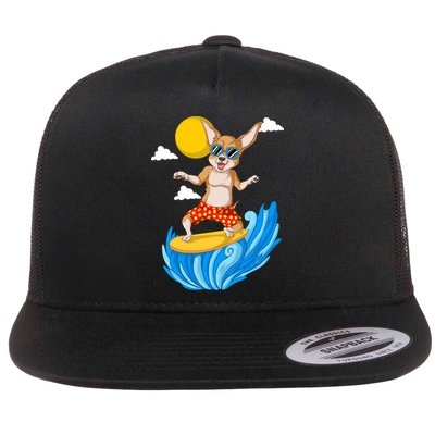 Chihuahua Surfing Flatbill Hat