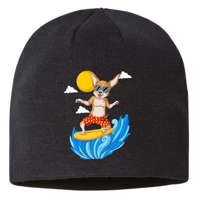 Chihuahua Surfing Sustainable Beanie