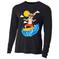 Chihuahua Surfing Cooling Performance Long Sleeve Crew