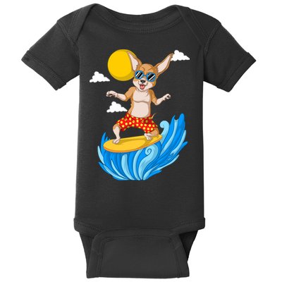 Chihuahua Surfing Baby Bodysuit