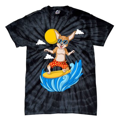 Chihuahua Surfing Tie-Dye T-Shirt