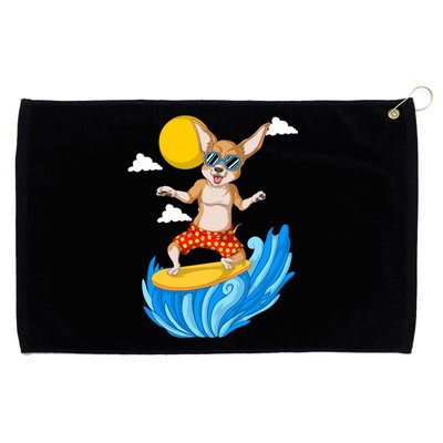 Chihuahua Surfing Grommeted Golf Towel