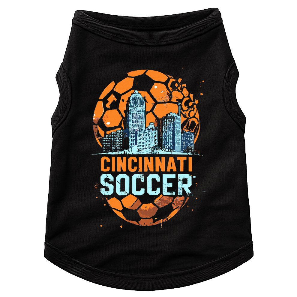 Cincinnati Soccer City Skyline Cool Cincy 513 Doggie Tank