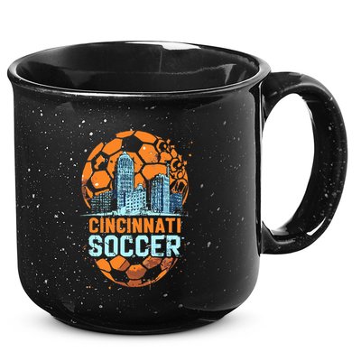 Cincinnati Soccer City Skyline Cool Cincy 513 15oz Campfire Ceramic Mug