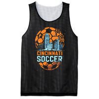 Cincinnati Soccer City Skyline Cool Cincy 513 Mesh Reversible Basketball Jersey Tank