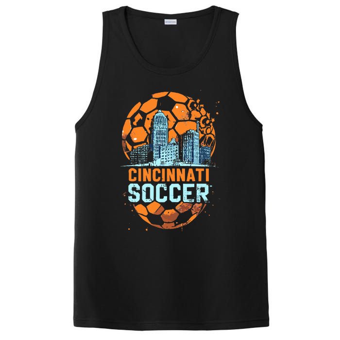 Cincinnati Soccer City Skyline Cool Cincy 513 PosiCharge Competitor Tank