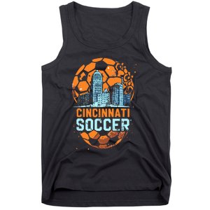 Cincinnati Soccer City Skyline Cool Cincy 513 Tank Top