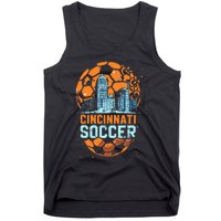 Cincinnati Soccer City Skyline Cool Cincy 513 Tank Top