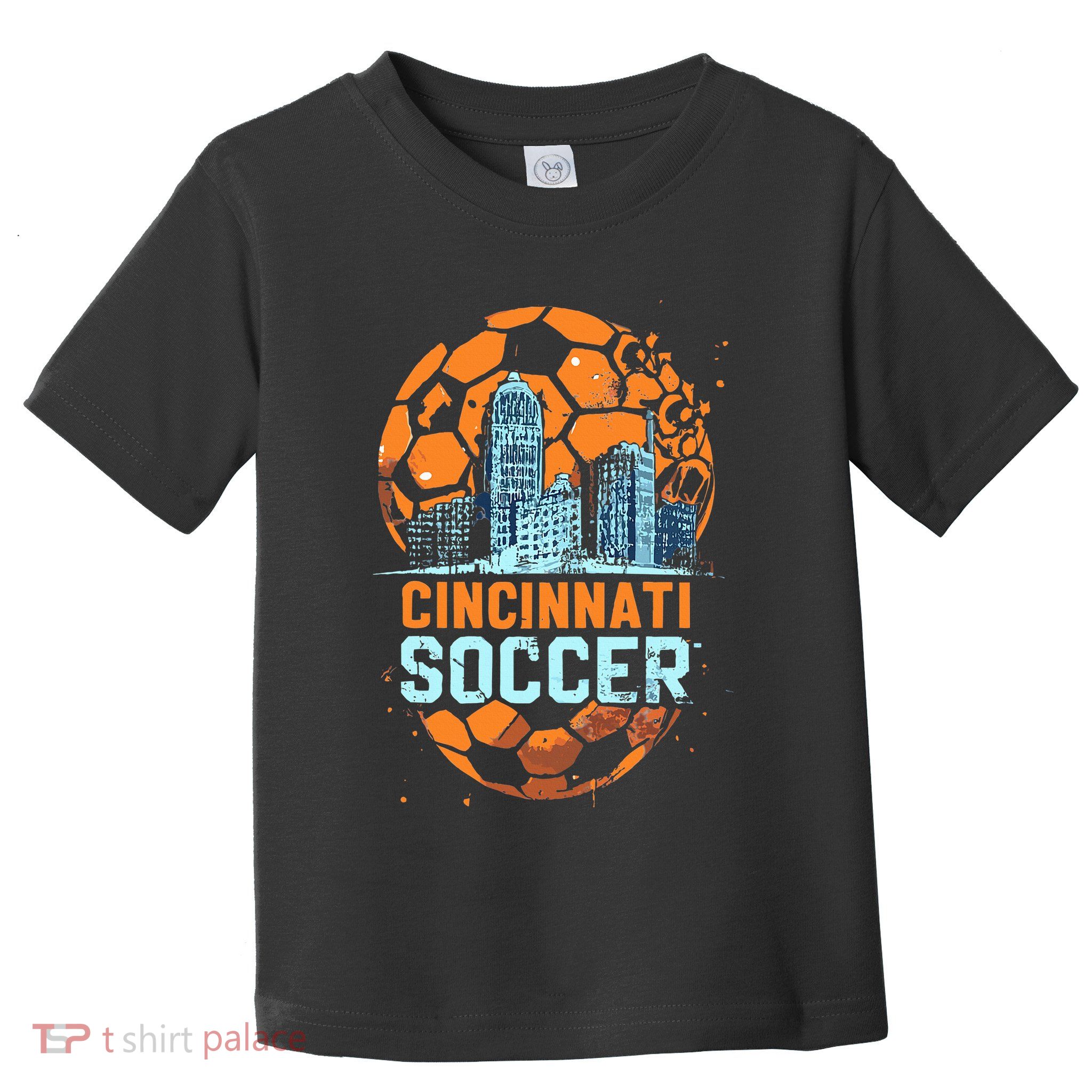 Cincinnati Soccer City Skyline Cool Cincy 513 Toddler T-Shirt