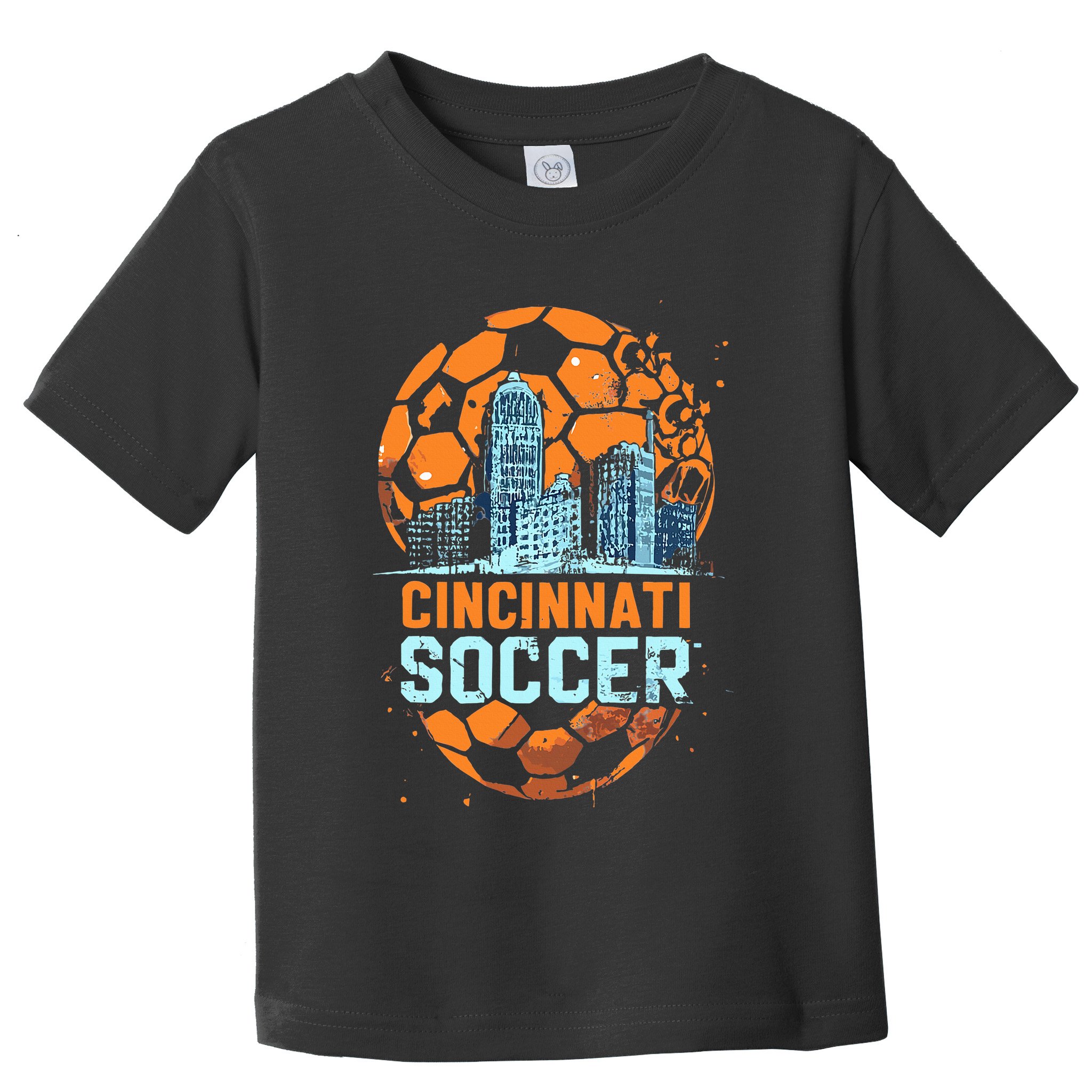 Cincinnati Soccer City Skyline Cool Cincy 513 Toddler T-Shirt