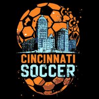 Cincinnati Soccer City Skyline Cool Cincy 513 Zip Tote Bag