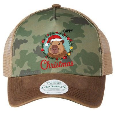 Capybara Santa Clause Christmas Legacy Tie Dye Trucker Hat