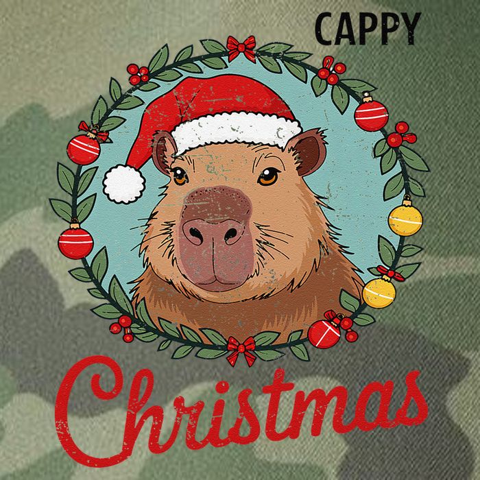 Capybara Santa Clause Christmas Legacy Tie Dye Trucker Hat