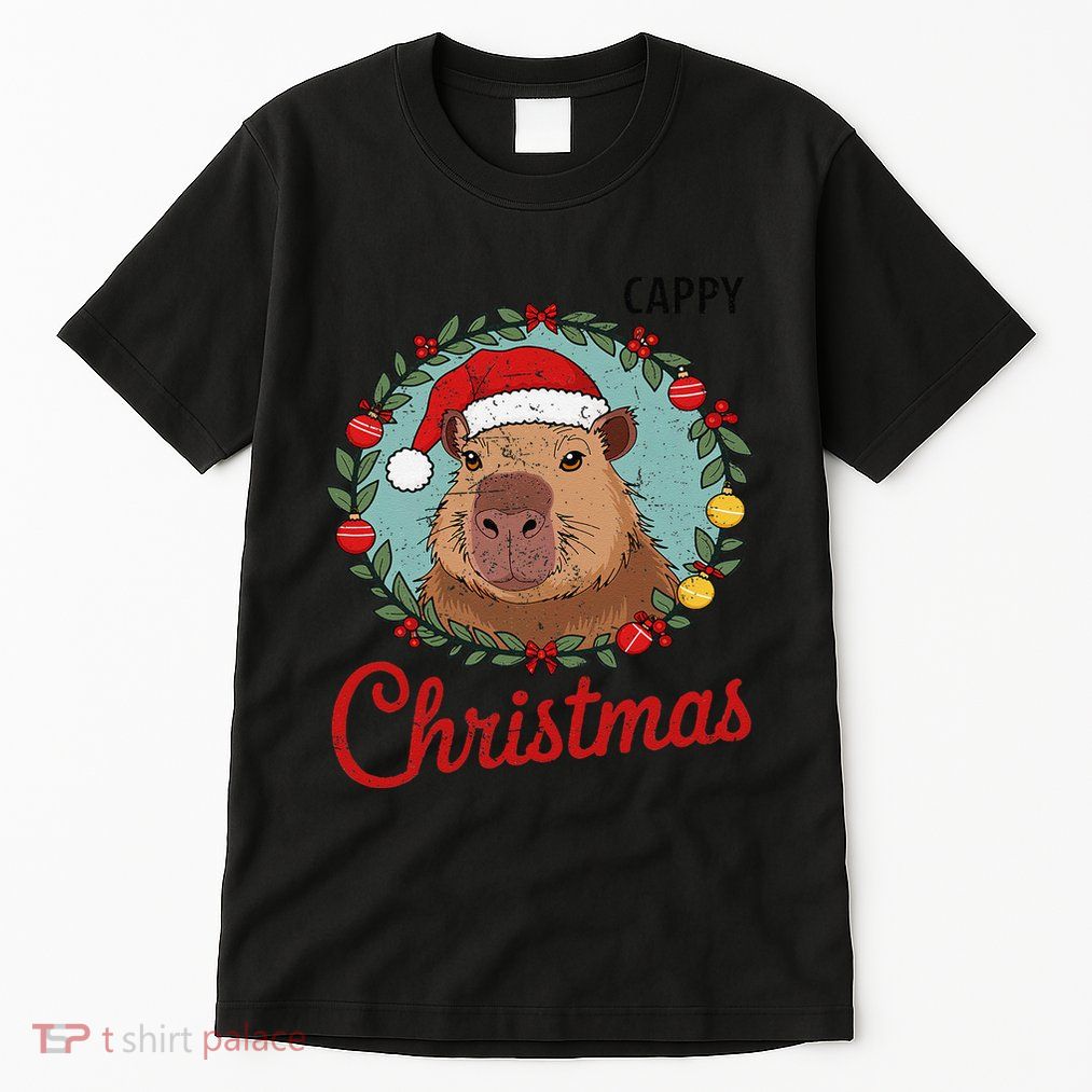 Capybara Santa Clause Christmas Tall T-Shirt