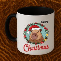 Capybara Santa Clause Christmas Mug