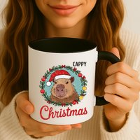 Capybara Santa Clause Christmas Mug