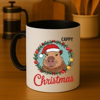 Capybara Santa Clause Christmas Mug