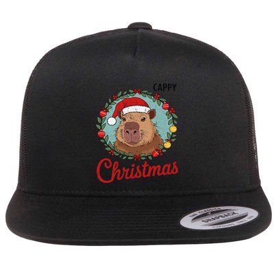 Capybara Santa Clause Christmas Flatbill Hat