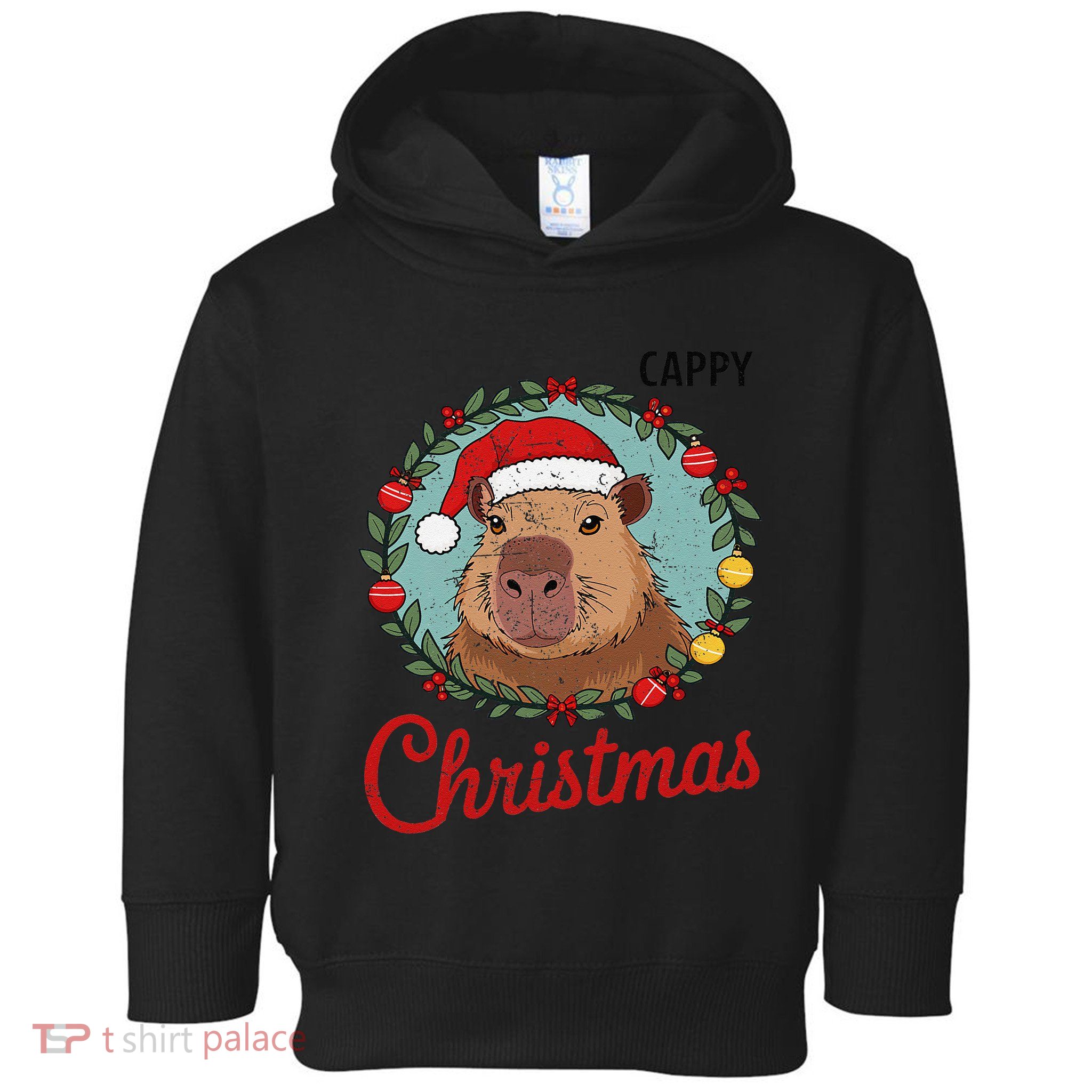 Capybara Santa Clause Christmas Toddler Hoodie