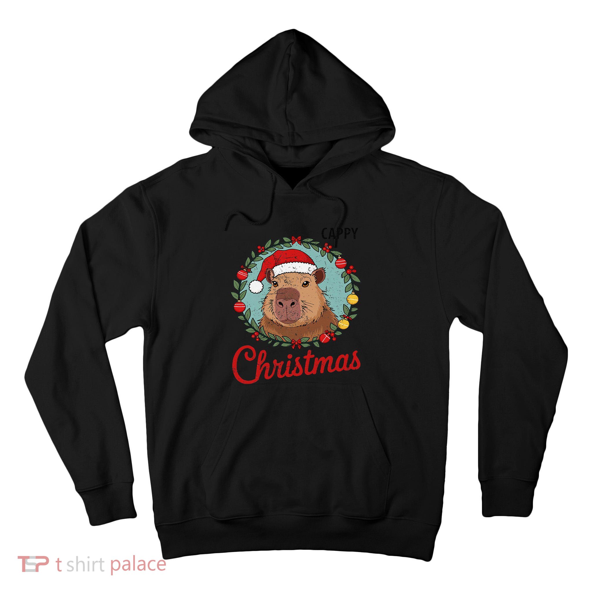 Capybara Santa Clause Christmas Tall Hoodie