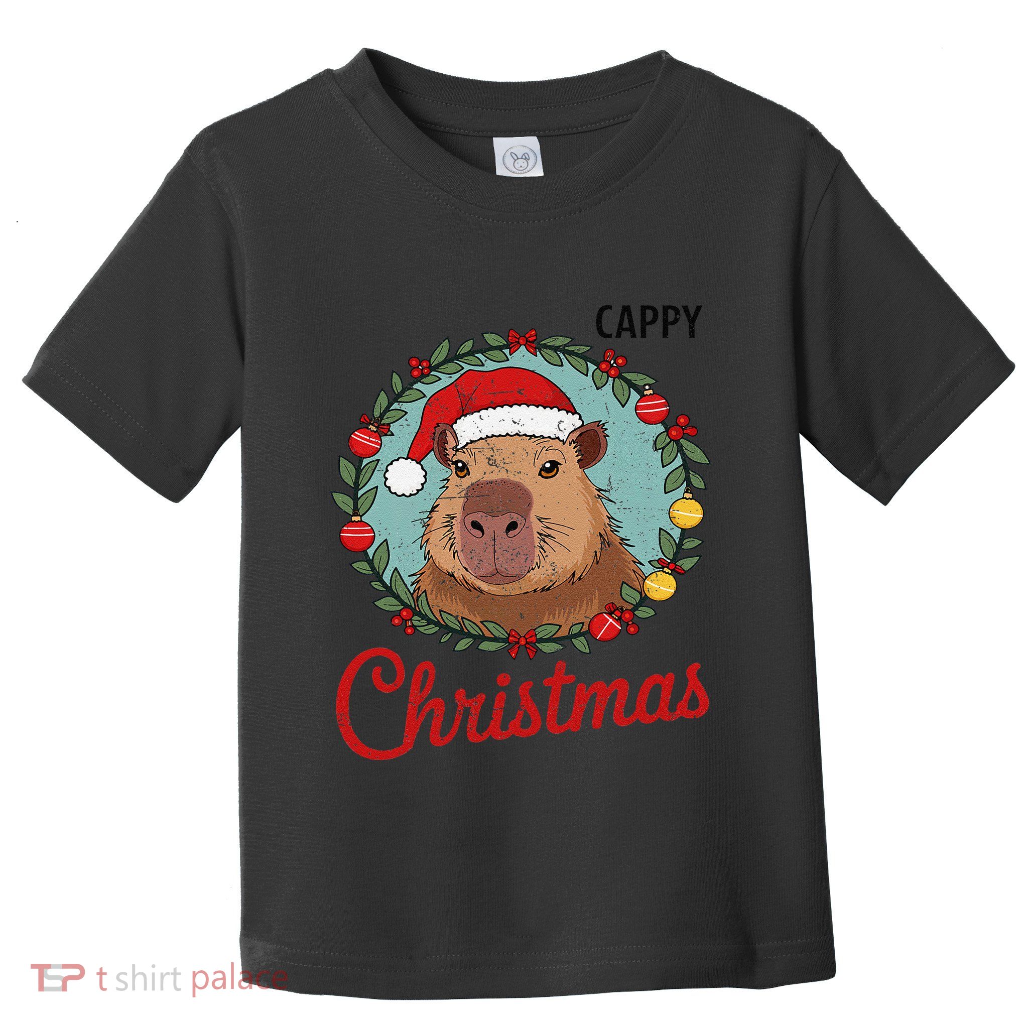 Capybara Santa Clause Christmas Toddler T-Shirt