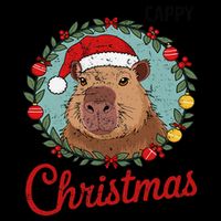 Capybara Santa Clause Christmas Zip Tote Bag