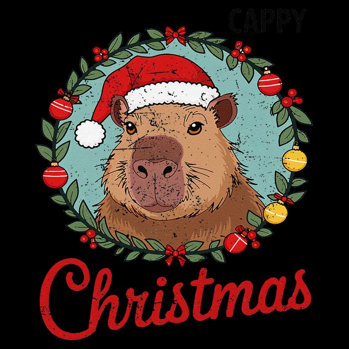 Capybara Santa Clause Christmas Zip Tote Bag