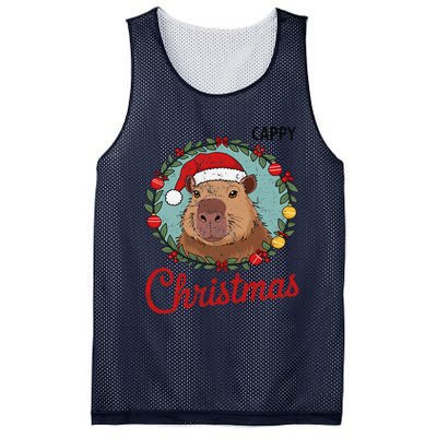 Capybara Santa Clause Christmas Mesh Reversible Basketball Jersey Tank